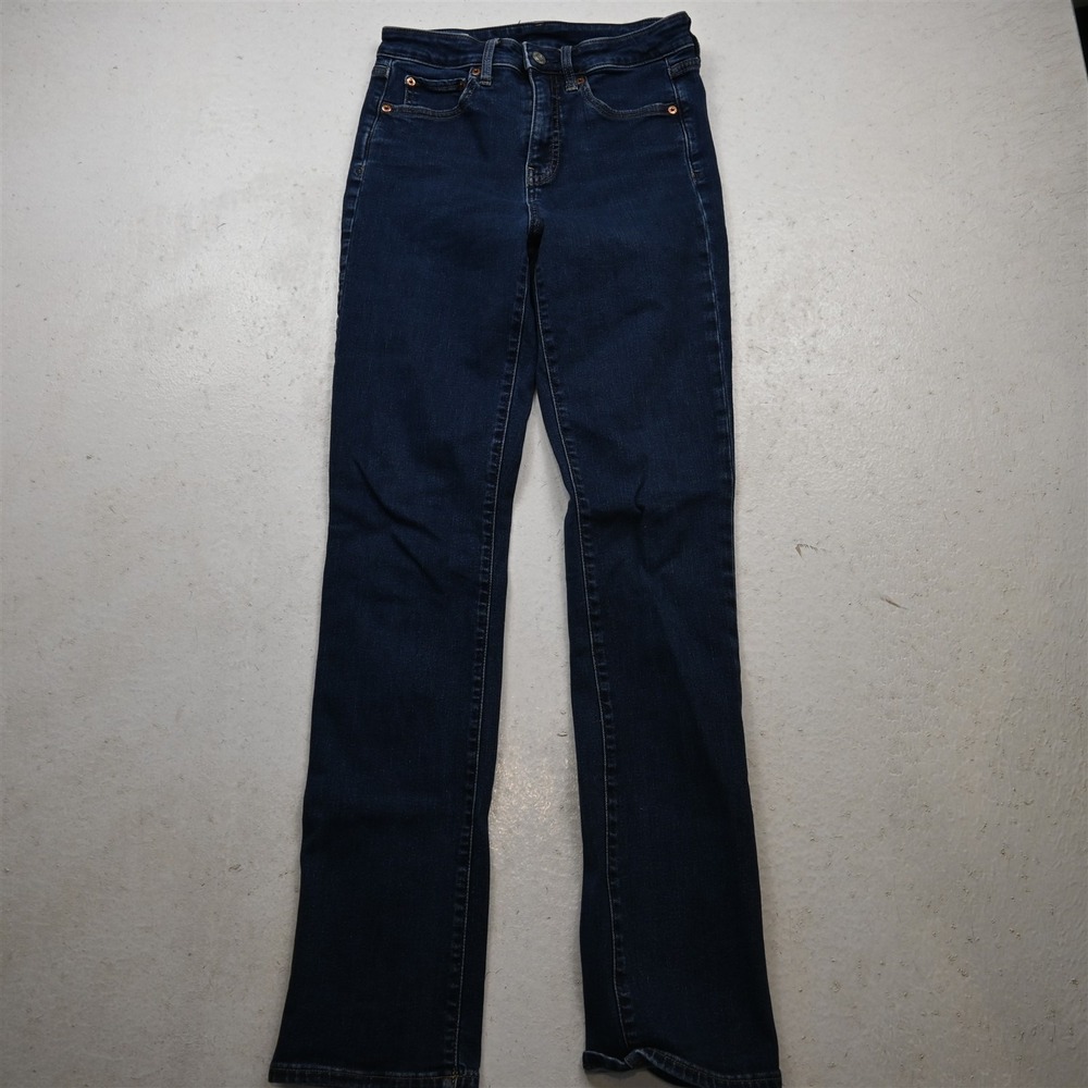 Gap 4 Tall Classic Straight High Rise Rinse Stretch Denim Womens Jeans